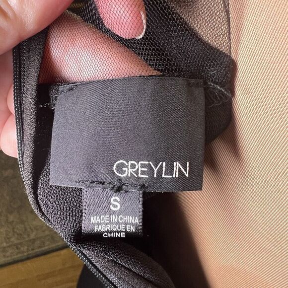 Greylin SZ S Embroidered Sheer Mesh Stretch Top Whimsigoth Fairy Goth Romantic - Picture 6 of 8